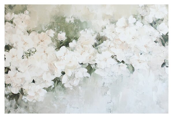 Obraz - Abstrakcia bielych kvetov (90x60 cm)