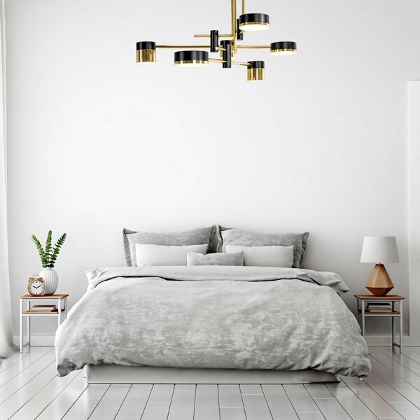 TooLight Stropné svietidlo LED APP1002-6C čiernozlaté