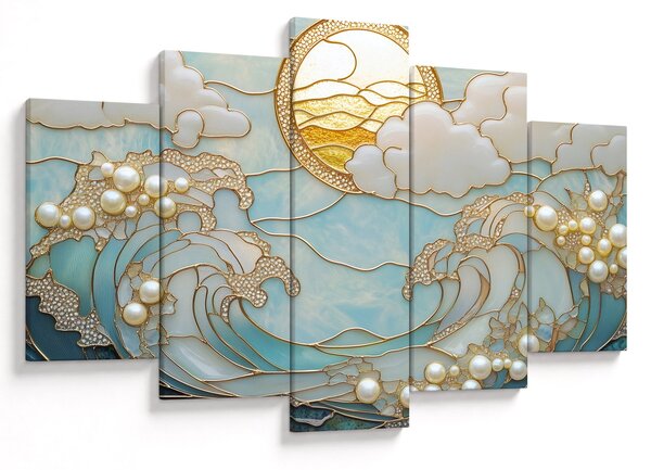 Obraz - 3D perly v oceáne (150x105 cm)