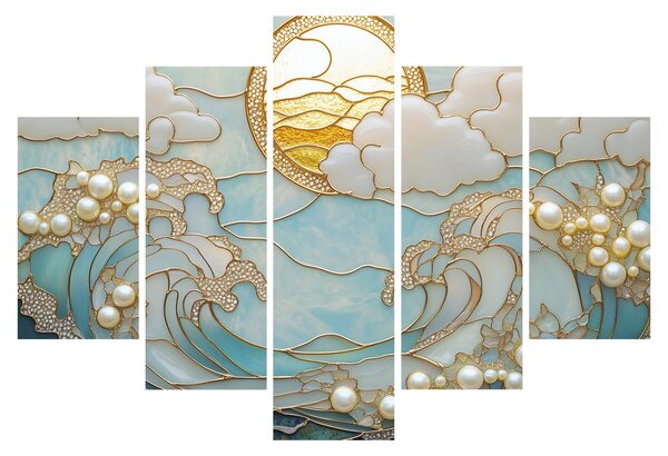 Obraz - 3D perly v oceáne (150x105 cm)