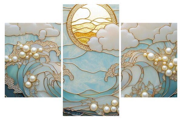 Obraz - 3D perly v oceáne (90x60 cm)