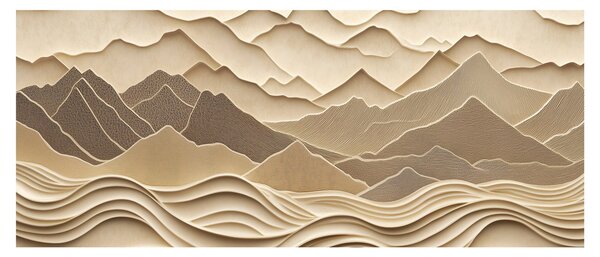 Obraz - 3D línia hôr (120x50 cm)