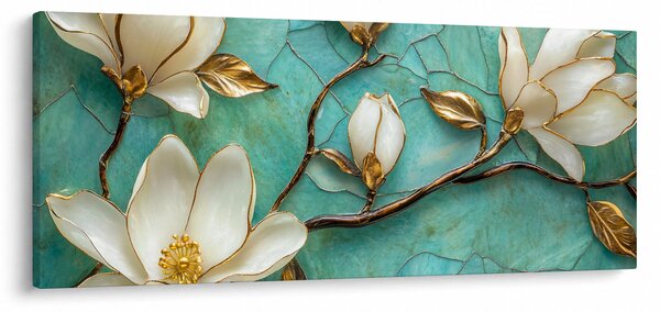 Obraz - 3D magnólia (120x50 cm)