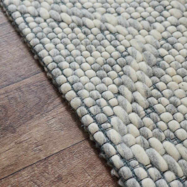 Asra , Kusový ručne tkaný koberec Woolen 4 Grey, 150x240, šedá, obývacia izba