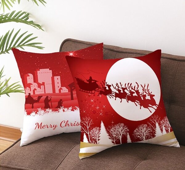 Tutumi Obliečka na vankúš 3D Merry Christmas zelená