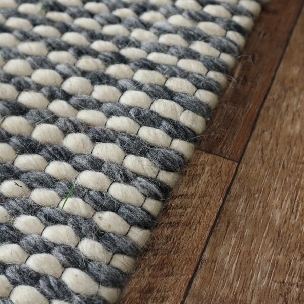 Asra , Kusový ručne tkaný koberec Woolen 2 Grey, 150x240, šedá, obývacia izba