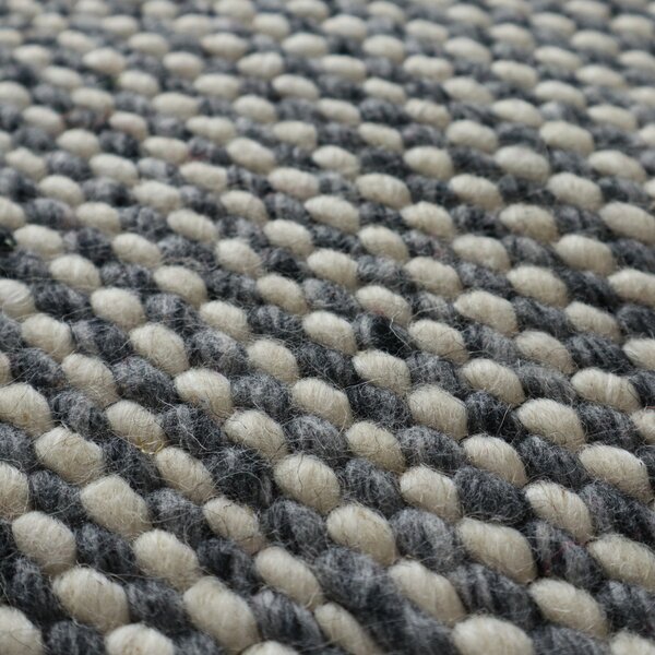 Asra , Kusový ručne tkaný koberec Woolen 2 Grey, 150x240, šedá, obývacia izba