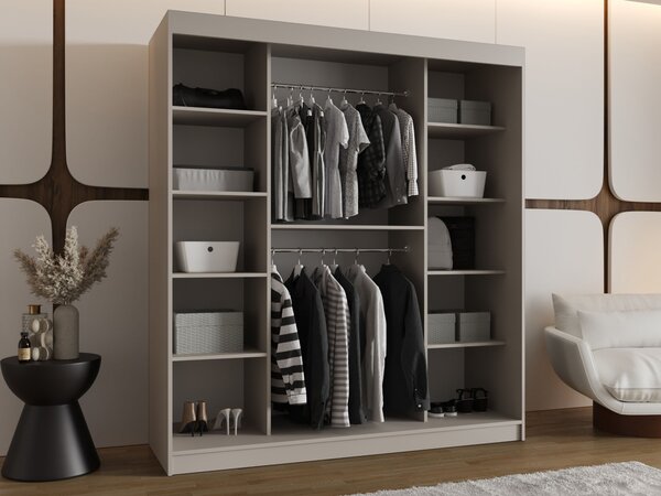 Šatníková skriňa Baren 2 180x200x62 - kašmír