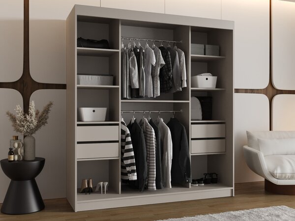 Šatníková skriňa Baren 2 180x200x62 - kašmír