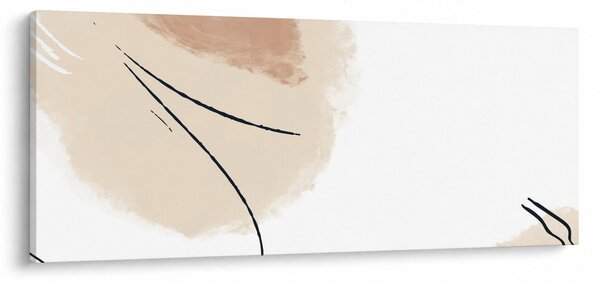 Obraz - Biela abstrakcia (120x50 cm)