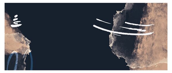 Obraz - Tmavomodrá abstrakcia (120x50 cm)