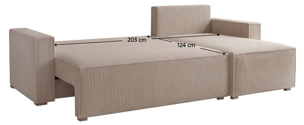 NovýNábytok.sk Rohová sedačka Agresiva 1 (sivobéžová taupe) (s úl. priestorom). Vlastná spoľahlivá doprava až k Vám domov. 1160623