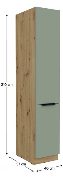 NovýNábytok.sk Potravinová kuchynská skrinka Arsella 40 DK-210 2F (akvamarínová + dub artisan). Vlastná spoľahlivá doprava až k Vám domov. 1160637