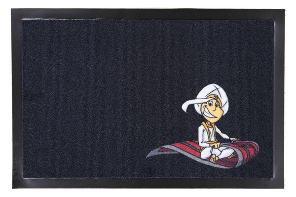Mercury Flooring , Rohožka Aladin a lietajúci koberec 40x60 cm, 40x60, čierna