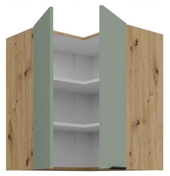 NovýNábytok.sk Horná rohová kuchynská skrinka Arsella 60x60 GN-72 2F (akvamarínová + dub artisan). Vlastná spoľahlivá doprava až k Vám domov. 1160670