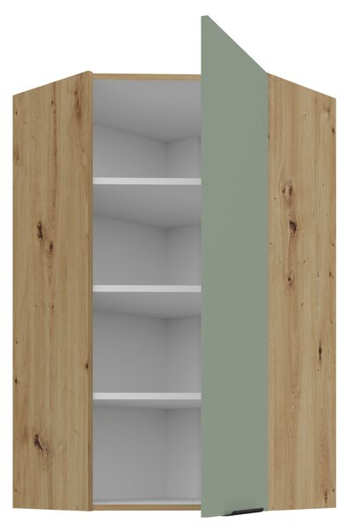 NovýNábytok.sk Horná rohová kuchynská skrinka Arsella 60x60 GN-108 1F (akvamarínová + dub artisan). Vlastná spoľahlivá doprava až k Vám domov. 1160667