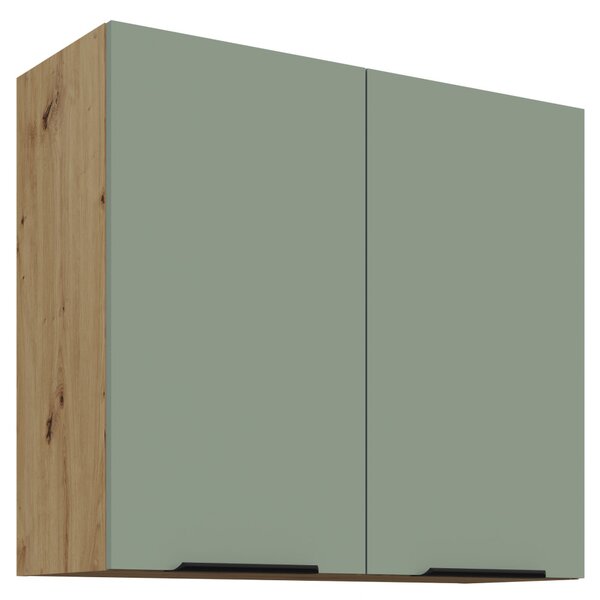 NovýNábytok.sk Horná kuchynská skrinka Arsella 80 G-72 2F (akvamarínová + dub artisan). Vlastná spoľahlivá doprava až k Vám domov. 1160676