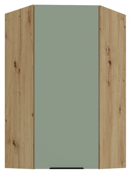 NovýNábytok.sk Horná rohová kuchynská skrinka Arsella 60x60 GN-108 1F (akvamarínová + dub artisan). Vlastná spoľahlivá doprava až k Vám domov. 1160667