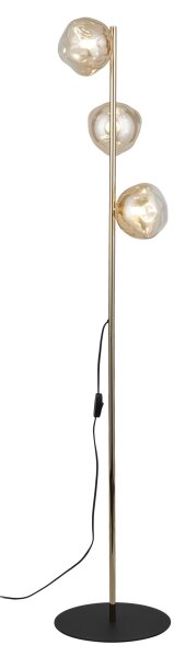 Brilagi - Stojacia lampa VULCANO 3xG9/8W/230V zlatá/dymová béžová