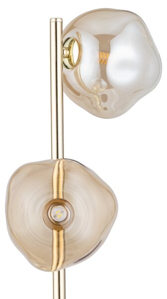 Brilagi - Stojacia lampa VULCANO 3xG9/8W/230V zlatá/dymová béžová