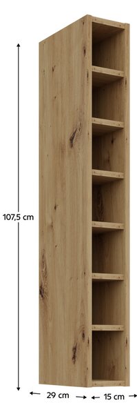 NovýNábytok.sk Horný kuchynský regál Arsella/Frosbona 15 G-108 OTW (dub artisan). Vlastná spoľahlivá doprava až k Vám domov. 1160687