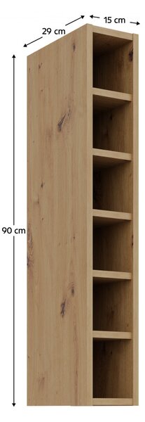 NovýNábytok.sk Horný kuchynský regál Arsella/Frosbona 15 G-90 OTW (dub artisan). Vlastná spoľahlivá doprava až k Vám domov. 1160689