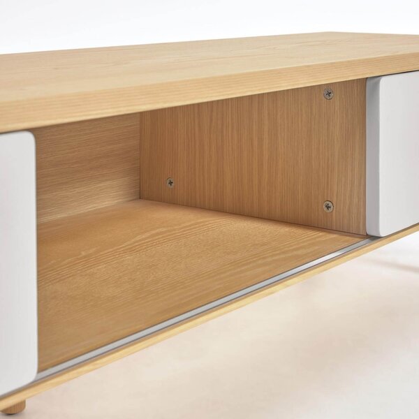 MUZZA Drevený TV stolík Marewa 180 x 41 cm