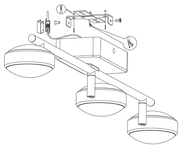 Eglo 97716 - LED RGB Bodové svietidlo CORROPOLI-C 3xLED/5W/230V
