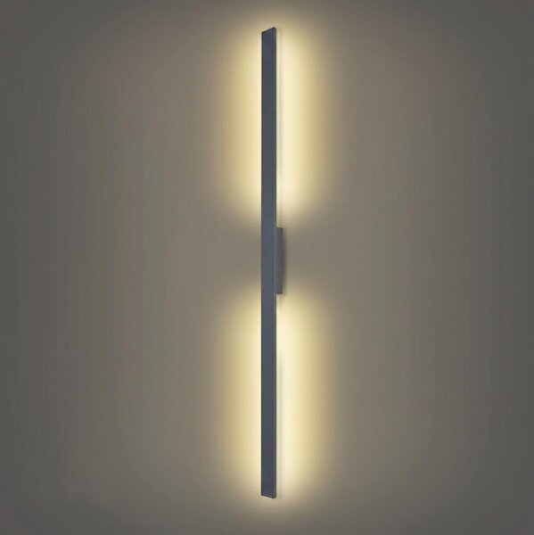 Brilagi - vonkajšie nástenné LED svietidlo LUNA, 30 W, 230 V, 4000 K, IP65, 150 cm, antracit, CRI 90