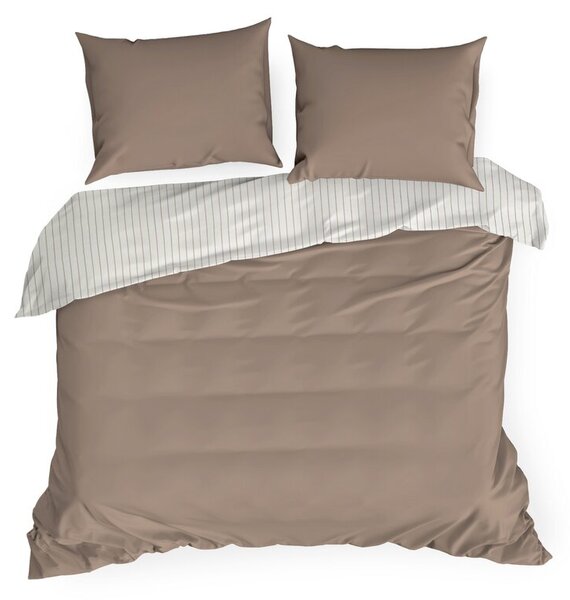 Dekorstudio Saténová posteľná bielizeň RAYA - bielo-béžová Rozmer posteľných obliečok: 140x200cm