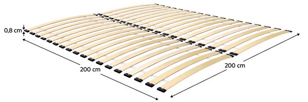 NovýNábytok.sk Lamelový rošt 200x200 cm Barajas 1. Vlastná spoľahlivá doprava až k Vám domov. 1160736