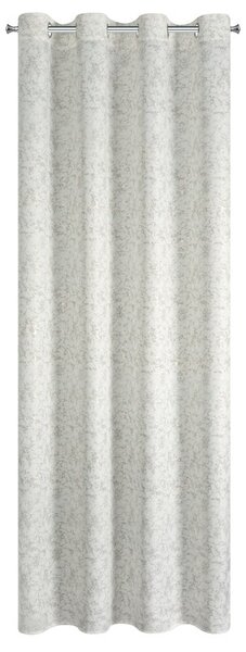 Dekorstudio Záves RONYA s dekoračnými krúžkami 140x250cm - krémovo-grafitový