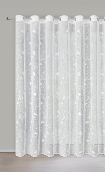 Dekorstudio Záclona TATIANA s výšivkou 400x250cm - biela