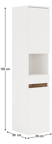 NovýNábytok.sk Závesná kúpelňová skrinka Casticismo 1 (biela + dub artisan). Vlastná spoľahlivá doprava až k Vám domov. 1160748