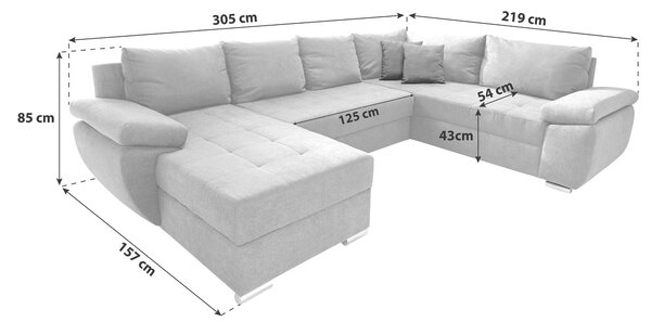 SEDACIA SÚPRAVA, textil, antracitová P & B - Sedačky, Online Only