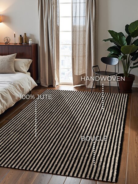Koberec Elle Decoration Harvest Ebony Ivory Black