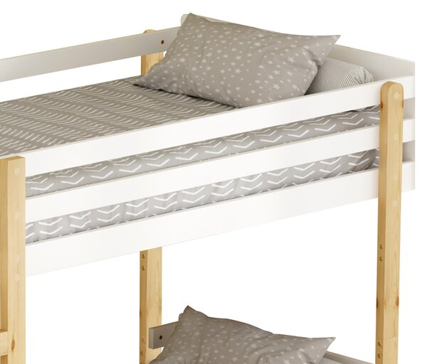NovýNábytok.sk Poschodová posteľ 200x90 cm Dealers 1 (dub + biela) (s roštami). Vlastná spoľahlivá doprava až k Vám domov. 1160766
