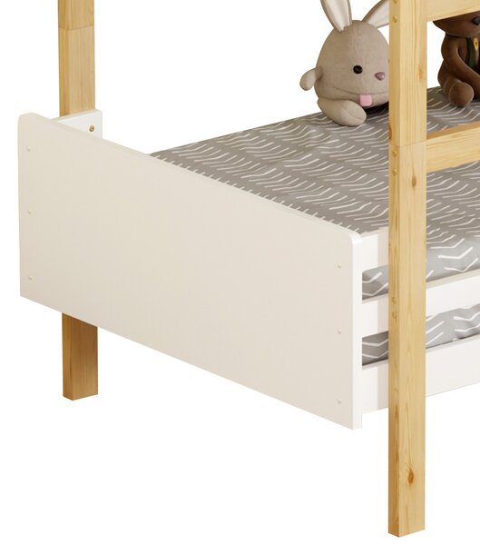 NovýNábytok.sk Poschodová posteľ 200x90 cm Dealers 1 (dub + biela) (s roštami). Vlastná spoľahlivá doprava až k Vám domov. 1160766