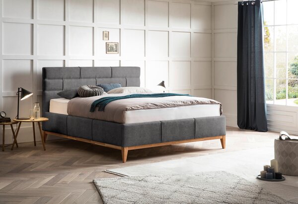 ČALÚNENÁ POSTEĽ, 180/200 cm, sivá Welnova - Postele