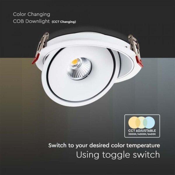 LED Podhľadové bodové svietidlo LED/12W/230V 3000/4000/6400K pr. 12 cm biela