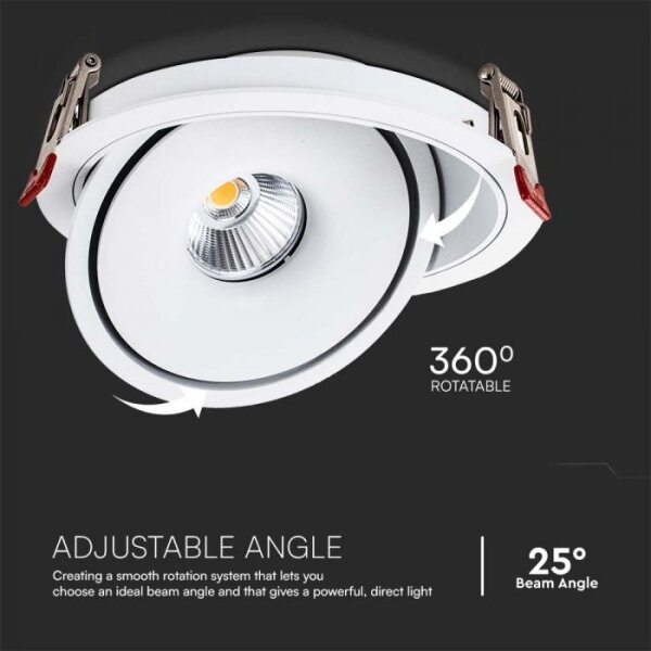LED Podhľadové bodové svietidlo LED/12W/230V 3000/4000/6400K pr. 12 cm biela
