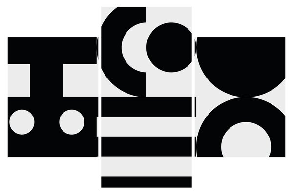 Obraz - Geometrická abstrakcia N⁰3 (90x60 cm)