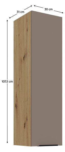 NovýNábytok.sk Horná kuchynská skrinka Finanzas 30 G-108 1F (pieskovosivá + dub artisan). Vlastná spoľahlivá doprava až k Vám domov. 1160873