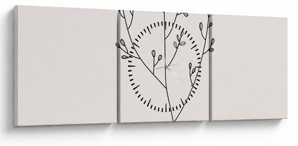 Obraz - Lúčny kvet N⁰3 (s hodinami) (90x30 cm)
