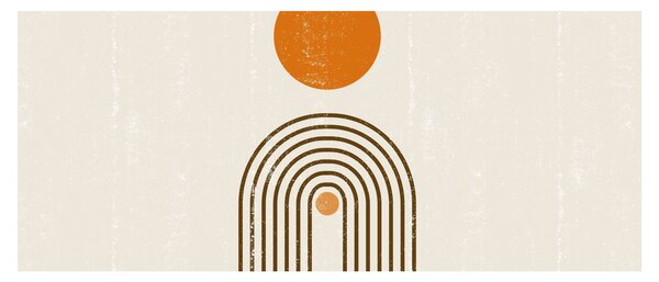 Obraz - Hnedé oblúky (120x50 cm)