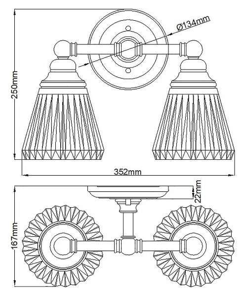 Quintiesse QN-KEYNES2-BATH-LED Kúpeľňové nástenné svietidlo KEYNES 2xG9/3W/230V IP44, leštený chróm