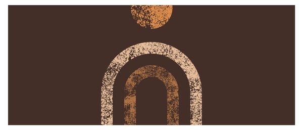 Obraz - Oranžové oblúky N⁰1 (120x50 cm)