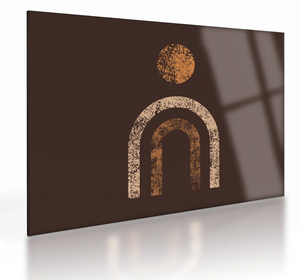 Sklenený obraz - Oranžové oblúky N⁰1 (70x50 cm)