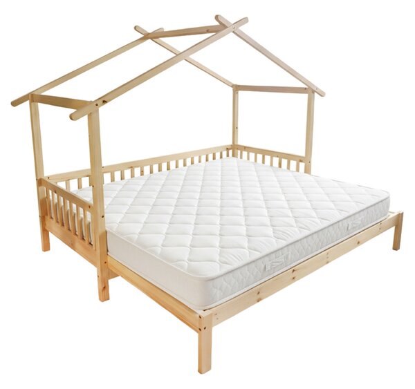 NovýNábytok.sk Montessori detská posteľ 90 x 200 cm s prístelkou Katsav 1 (prírodná) (s roštami). Vlastná spoľahlivá doprava až k Vám domov. 1161021