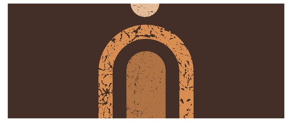 Obraz - Oranžové oblúky N⁰3 (120x50 cm)